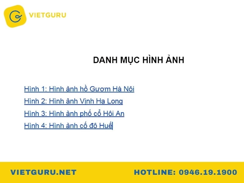 Hướng dẫn chi tiết cách ghi nguồn hình ảnh trong tiểu luận Hướng dẫn tạo danh mục hình ảnh trong Google Docs