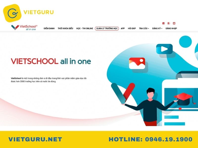 Phần mềm quản lý giáo dục VietSchool