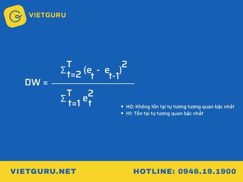 Kiểm định Durbin Watson trong phân tích hồi quy tuyến tính Công thức và ý nghĩa của chỉ số Durbin Watson