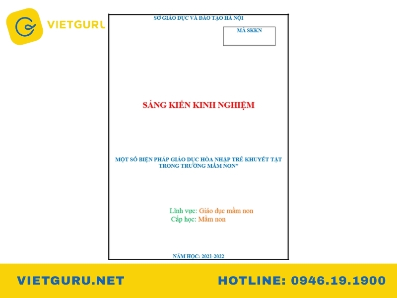 Đề cương sáng kiến kinh nghiệm chuẩn – Hướng dẫn cách viết và mẫu tham khảo Top mẫu đề cương sáng kiến kinh nghiệm chuẩn, dễ áp dụng
