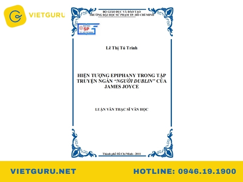 Tài liệu tham khảo và đề tài nổi bật trong nghiên cứu thạc sĩ văn học hiện nay Phân tích hiện tượng thức tỉnh (epiphany) trong truyện ngắn hiện đại