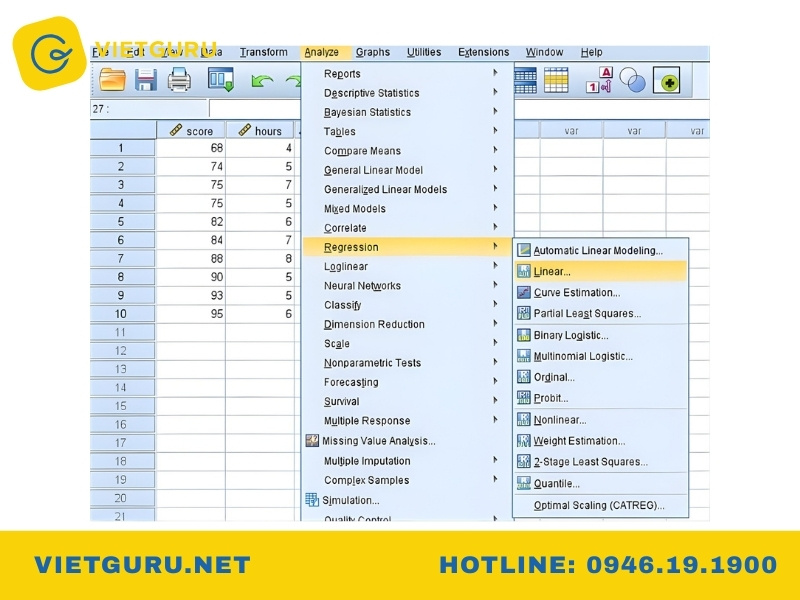 Phát hiện đa cộng tuyến dựa vào hệ số VIF đa cộng tuyến trong SPSS