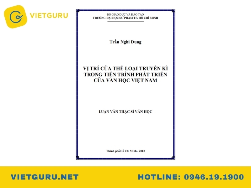 Tài liệu tham khảo và đề tài nổi bật trong nghiên cứu thạc sĩ văn học hiện nay Vị trí và sự phát triển của thể loại truyền kỳ trong văn học Việt Nam