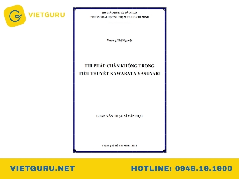 Tài liệu tham khảo và đề tài nổi bật trong nghiên cứu thạc sĩ văn học hiện nay Thi pháp khoảng trống và hiệu ứng “không gian im lặng” trong sáng tác đương đại
