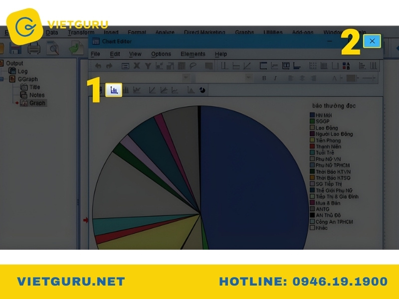 Cách vẽ biểu đồ trong SPSS đơn giản, chi tiết từng bước Cách vẽ biểu đồ tròn trong SPSS