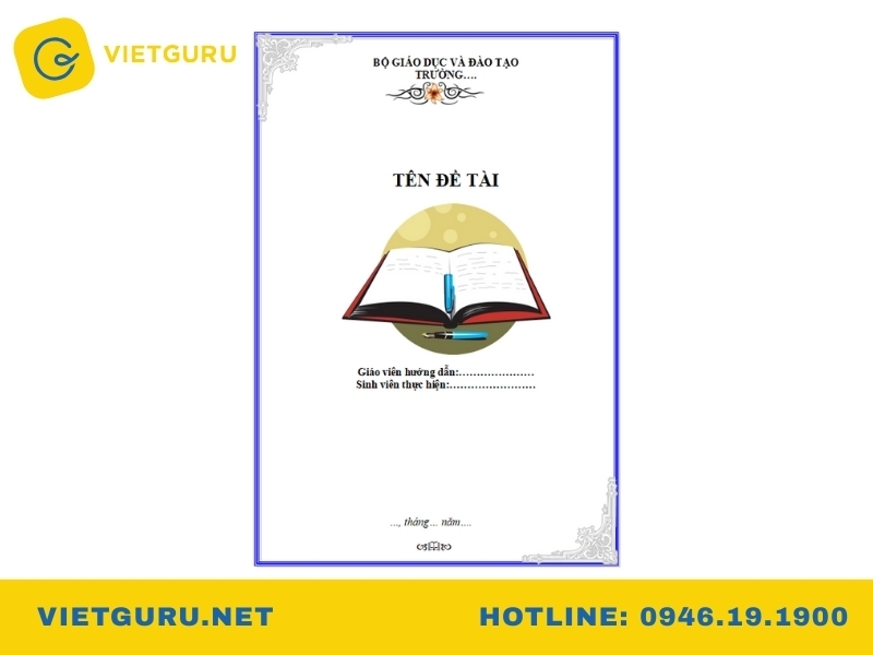 Mẫu bìa báo cáo thực tập hiện đại 1
