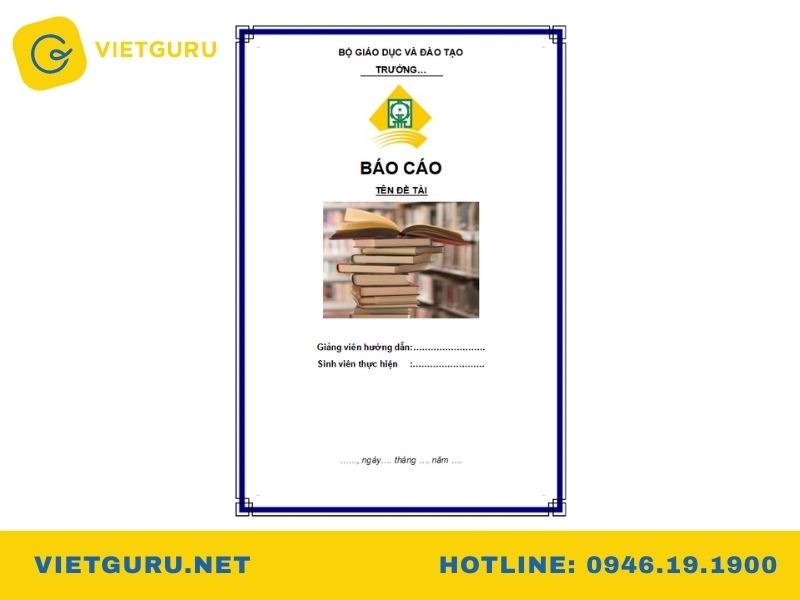Mẫu bìa báo cáo thực tập hiện đại 3