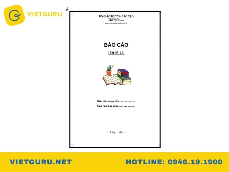 Mẫu bìa báo cáo thực tập hiện đại 4