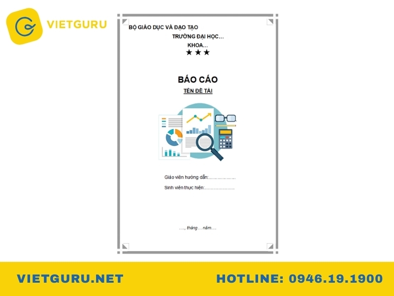 Mẫu bìa báo cáo thực tập hiện đại 5