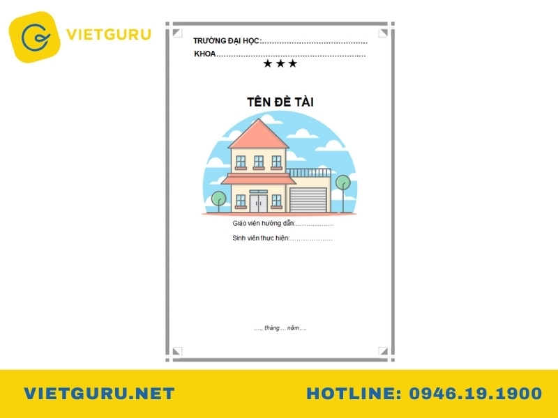 Mẫu bìa báo cáo theo ngành 3