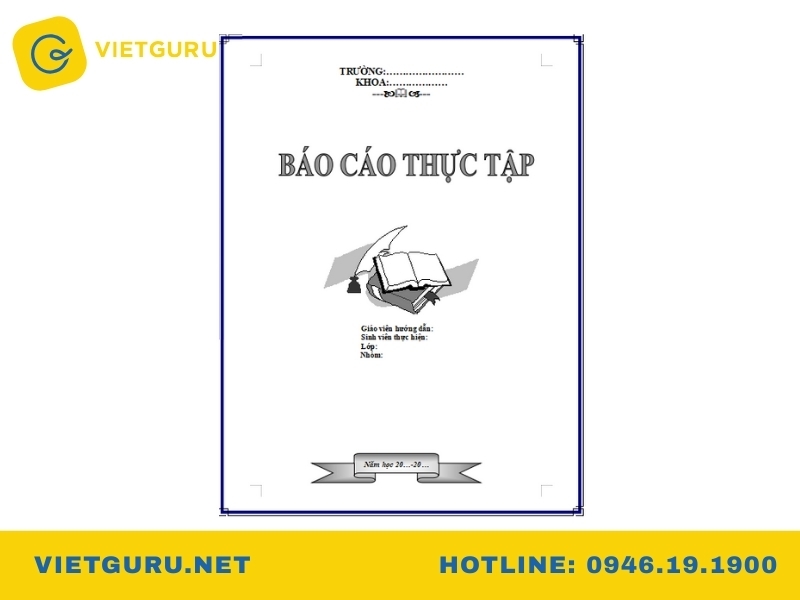 Mẫu bìa báo cáo tối giản 1