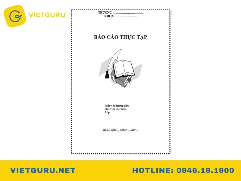 Mẫu bìa báo cáo tối giản 2
