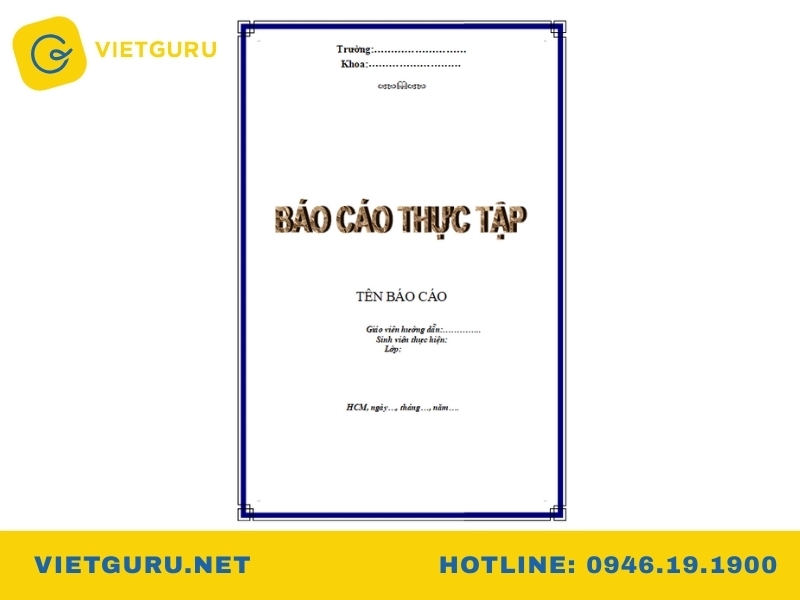 Mẫu bìa báo cáo tối giản 3