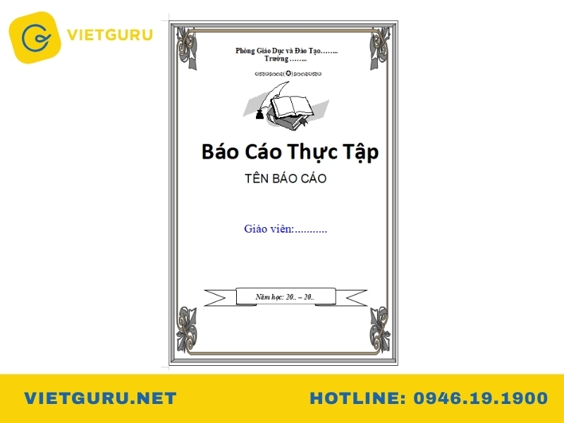 Mẫu bìa báo cáo tối giản 5