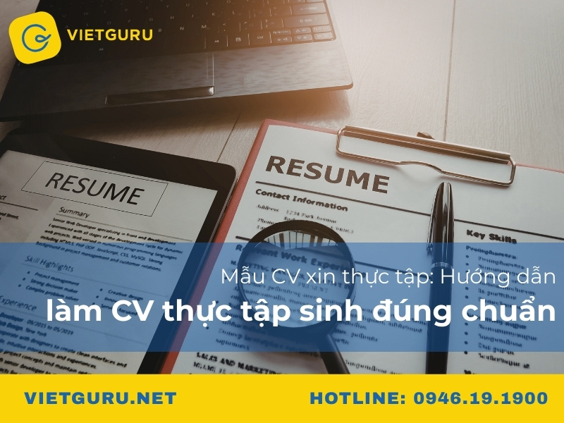 Mẫu CV xin thực tập: Hướng dẫn làm CV thực tập sinh đúng chuẩn
