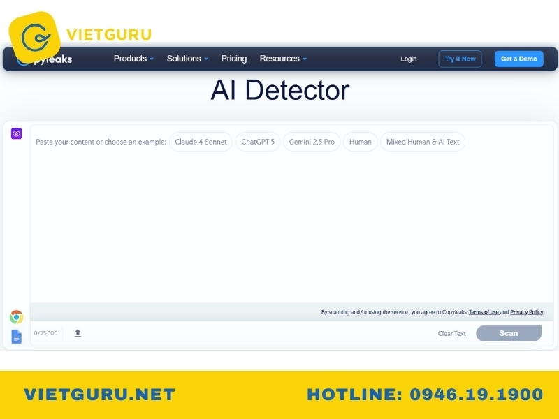 Hướng dẫn sử dụng tool check AI đạo văn