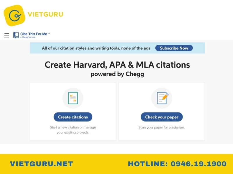 Công cụ hỗ trợ trích dẫn Harvard