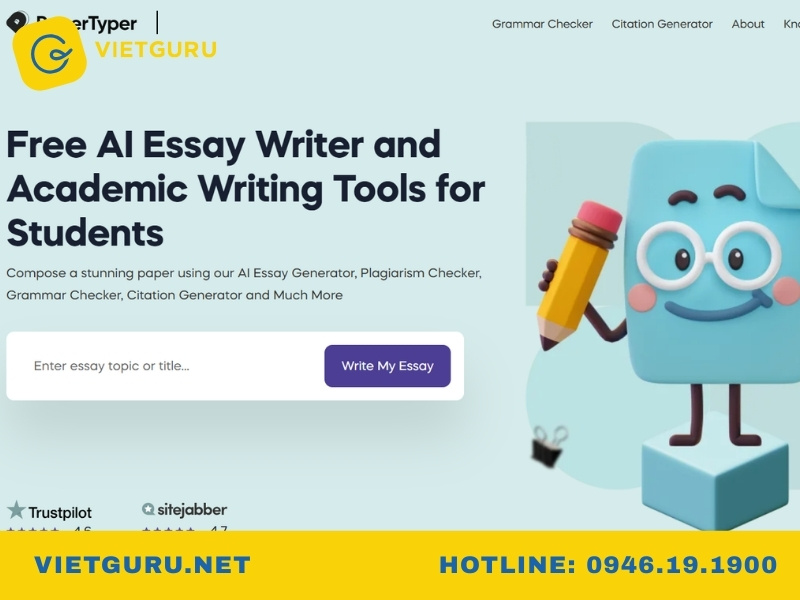 Web viết essay – Tổng hợp công cụ AI và website hỗ trợ viết essay hiệu quả web viết essay paper typer