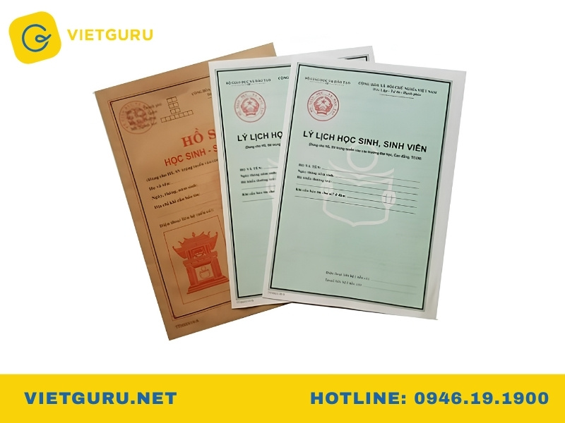 Các thông tin cần điền trên bìa hồ sơ học sinh sinh viên