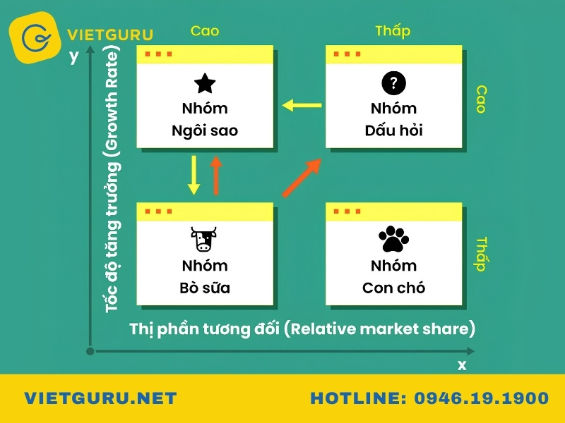 Ví dụ về ma trận BCG thực tế