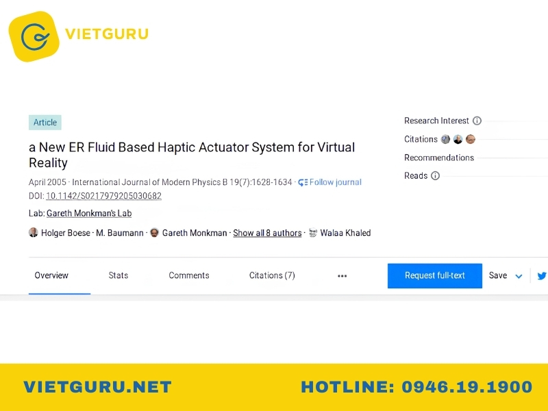 Các tính năng nổi bật của ResearchGate