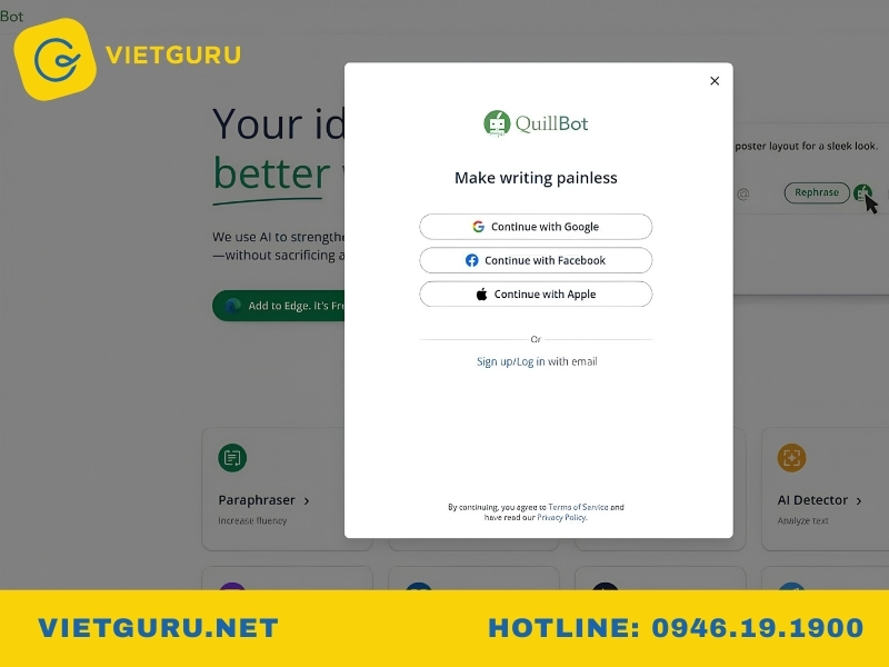 QuillBot là gì? Tổng quan về công cụ paraphrase AI Cách đăng ký tài khoản QuillBot