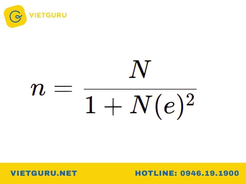 Công thức tính mẫu Slovin và ý nghĩa các thành phần