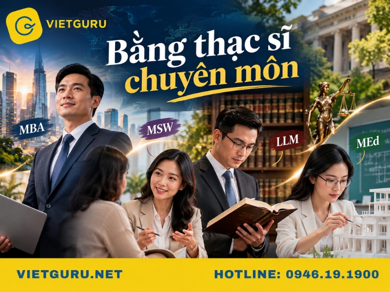 Bằng thạc sĩ chuyên môn (MBA, MSW, LLM, MEd...)