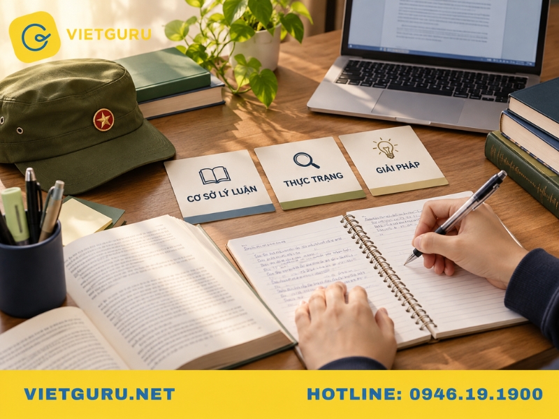 Cách viết tiểu luận giáo dục quốc phòng đúng cấu trúc