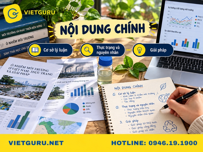 Tổng hợp mẫu tiểu luận ô nhiễm môi trường hay và đề tài chọn lọc Cấu trúc bài tiểu luận ô nhiễm môi trường chuẩn