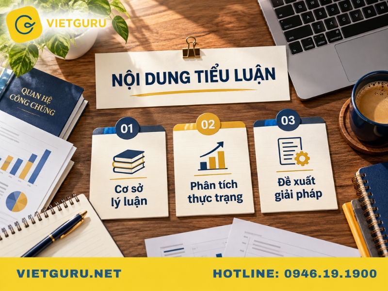 Tiểu luận quan hệ công chúng: Bài mẫu và gợi ý đề tài Cấu trúc một bài tiểu luận quan hệ công chúng