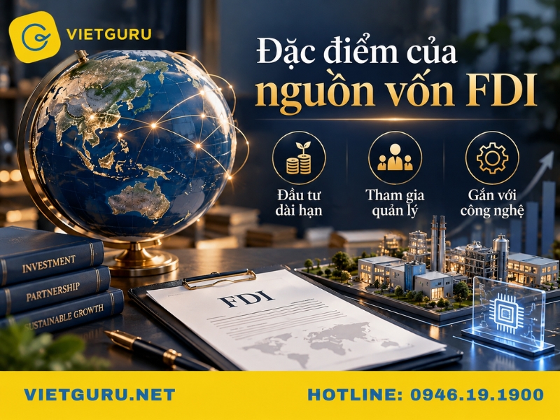Vốn FDI là gì? Tìm hiểu nguồn vốn FDI và tình hình thu hút vốn FDI tại Việt Nam Đặc điểm của nguồn vốn FDI là gì