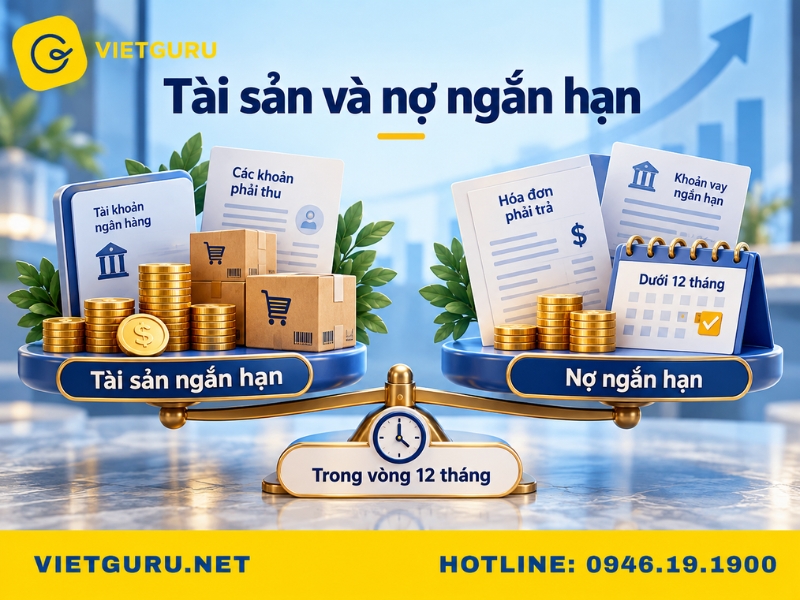 Current ratio là gì? Công thức và cách tính current ratio Giải thích tài sản ngắn hạn và nợ ngắn hạn