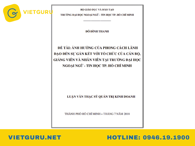 Luận văn thạc sĩ văn hóa doanh nghiệp: Bài mẫu và gợi ý đề tài luận văn thạc sĩ văn hóa doanh nghiệp phong cách lãnh đạo