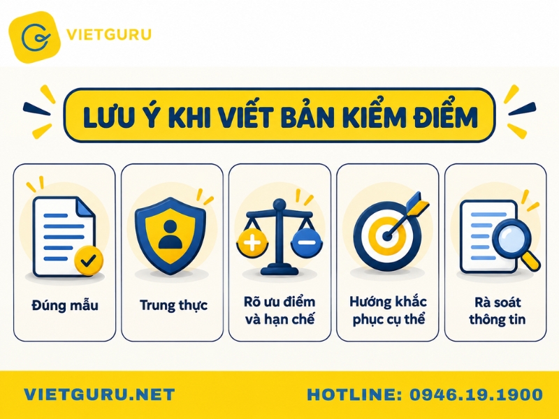 Bản kiểm điểm đảng viên: Mẫu mới nhất và cách viết Những lưu ý khi viết bản kiểm điểm đảng viên