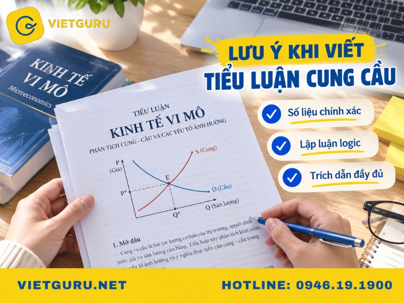 Tiểu luận kinh tế vi mô cung cầu: Cách viết, đề tài và mẫu tham khảo Lưu ý khi viết tiểu luận kinh tế vi mô cung cầu