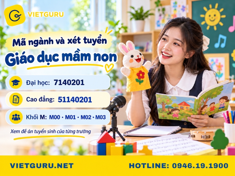 Mã ngành và các khối xét tuyển ngành giáo dục mầm non