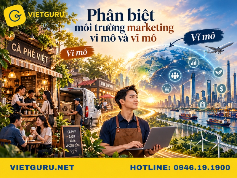 Môi trường marketing là gì? Phân tích môi trường marketing vi mô và vĩ mô Phân biệt môi trường marketing vi mô với môi trường marketing vĩ mô