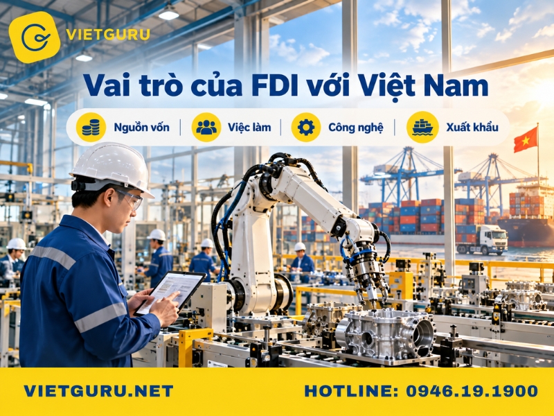 Vai trò của việc thu hút vốn đầu tư nước ngoài (FDI) với Việt Nam