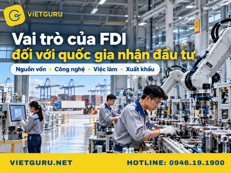 Vốn FDI là gì? Tìm hiểu nguồn vốn FDI và tình hình thu hút vốn FDI tại Việt Nam Vai trò của vốn FDI đối với nền kinh tế